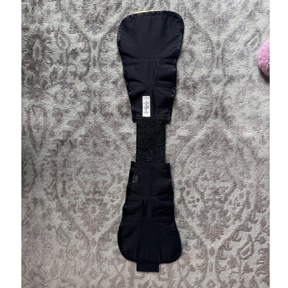 Atia Artisan Embossed Black Suede Corset Belt